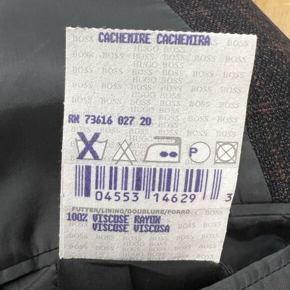 Vintage Hugo Boss Sport Coat Blazer Jacket 3 Button Mens 38R Wool Cashmere - Picture 11 of 13